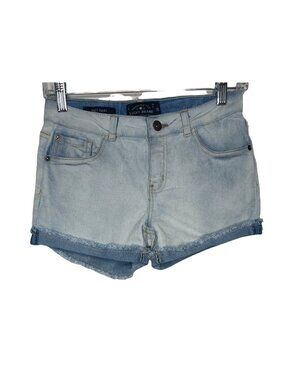 Lucky Brand Girls 16 Denim Shorts Riley Stretch Blue Cuffed Summer Casual